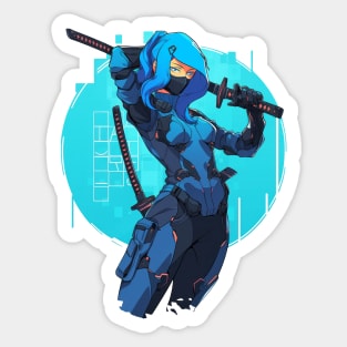 Anime Ninja Girl Sticker